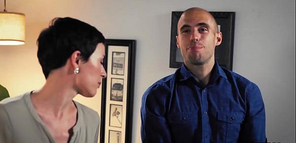 Two naive teens fucked by a dirty bosses after hardcore blowjob sex